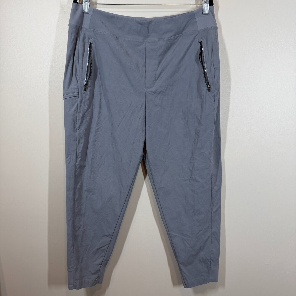 Athleta Headlands Hybrid Cargo Trek Pants Womens 16 Blue Gray Hiking